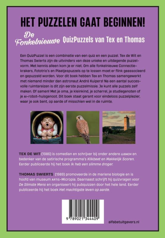 Achterkant van De fonkelnieuwe QuizPuzzels
