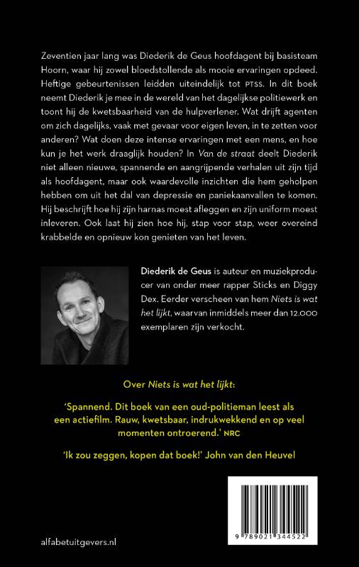 Achterkant van Van de straat