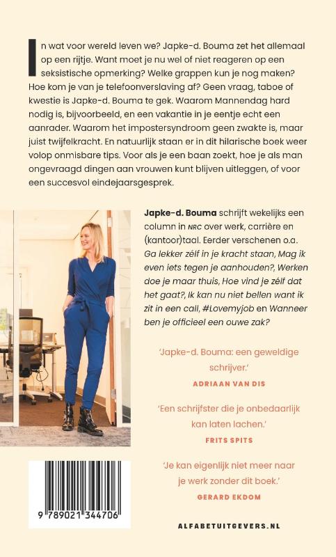 Achterkant van Een vrouw als baas geeft alleen maar gezeik