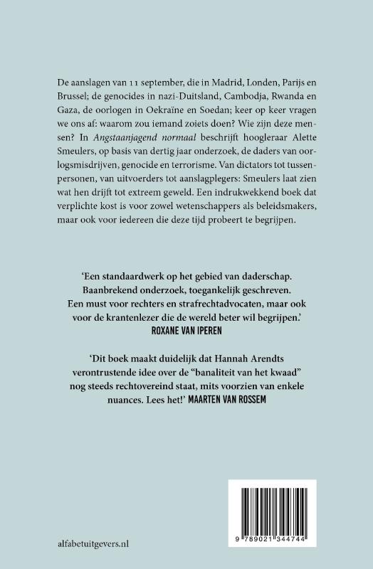 Achterkant van Angstaanjagend normaal