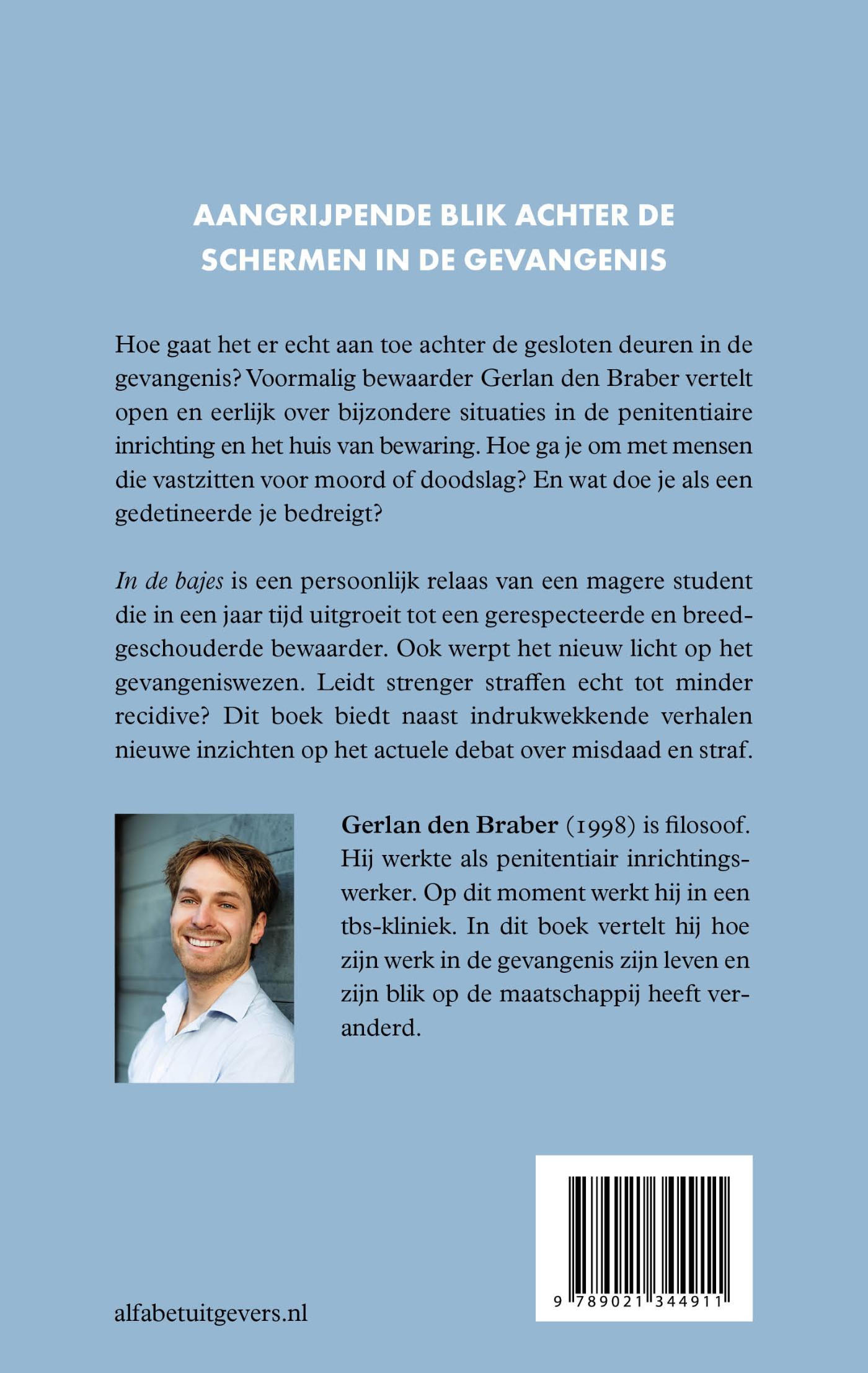 Achterkant van In de bajes