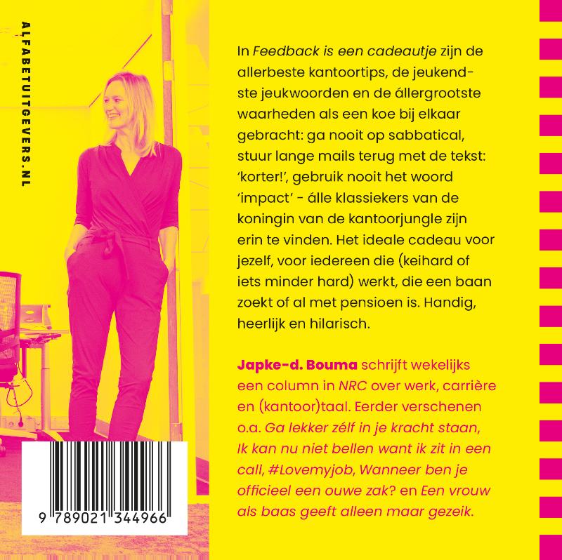 Achterkant van Feedback is een cadeautje