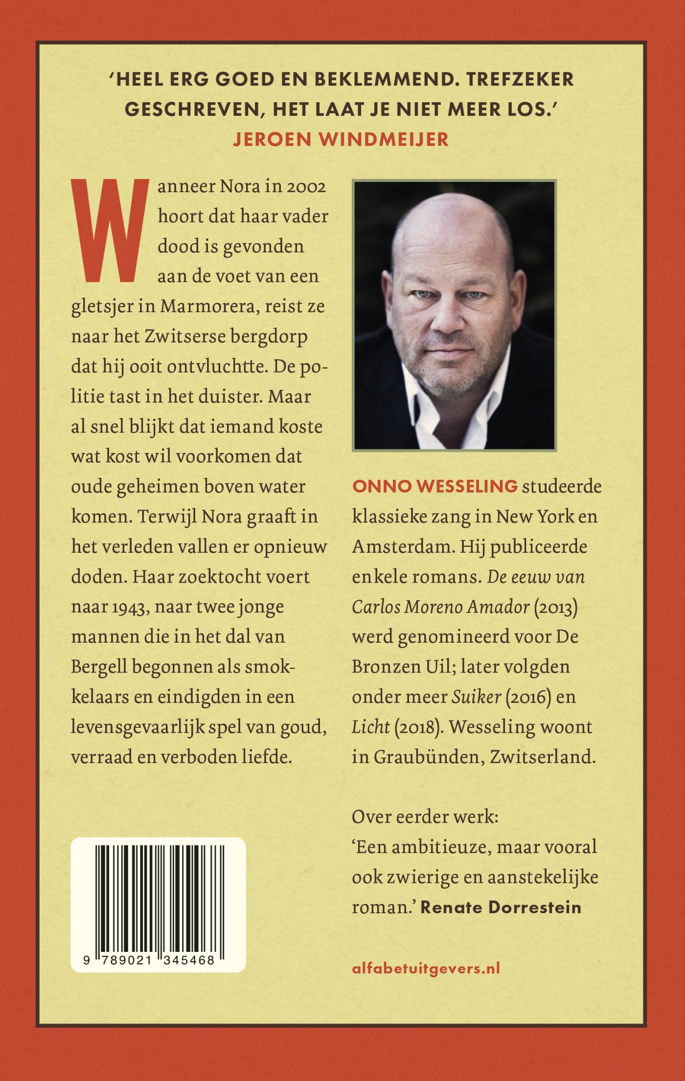 Achterkant van Moord in Marmorera