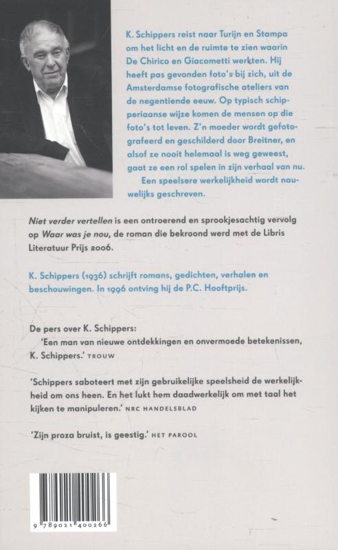 Achterkant van Niet verder vertellen