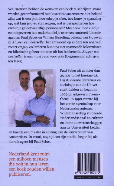 Achterkant van Alweer een bestseller