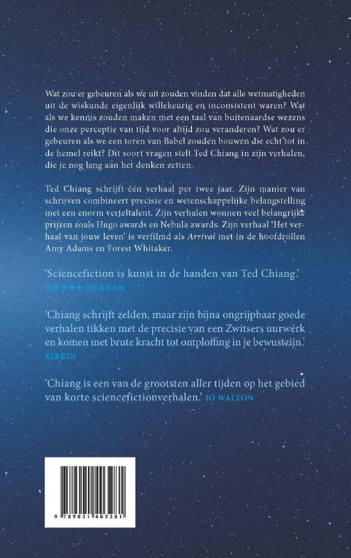 Achterkant van De verhalen van jouw leven en anderen