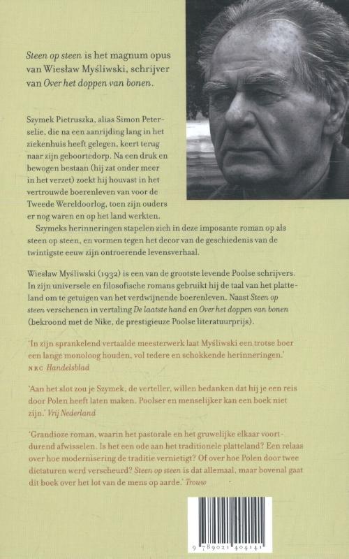 Achterkant van Steen op steen