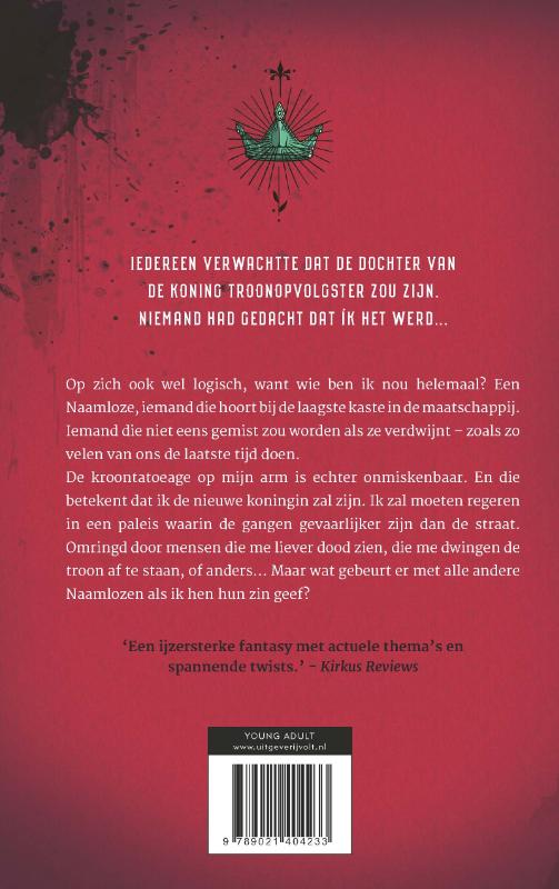 Achterkant van De naamloze koningin