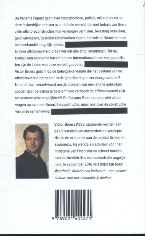 Achterkant van De Panama papers