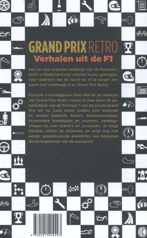 Achterkant van Grand Prix Retro