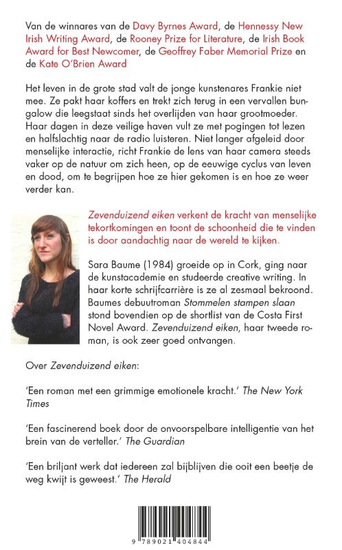 Achterkant van Zevenduizend eiken