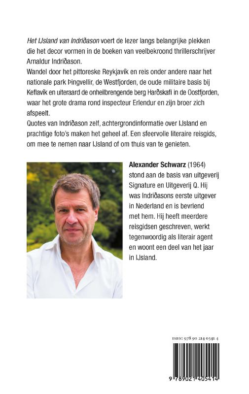 Achterkant van Het IJsland van Indridason