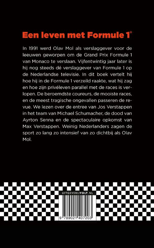 Achterkant van Een leven met Formule 1