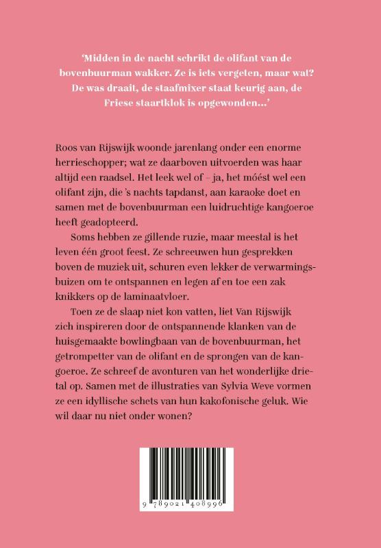 Achterkant van De olifant van de bovenbuurman