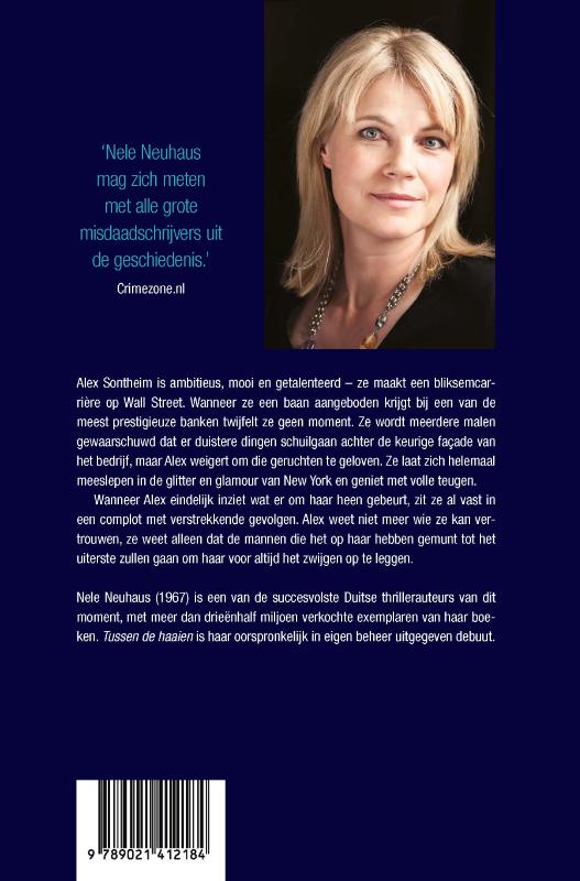 Achterkant van Tussen de haaien