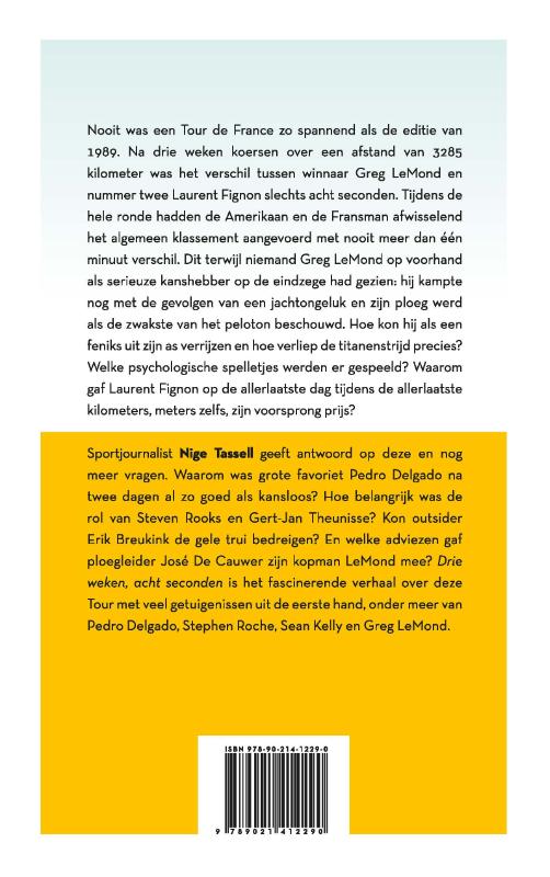 Achterkant van Drie weken, acht seconden