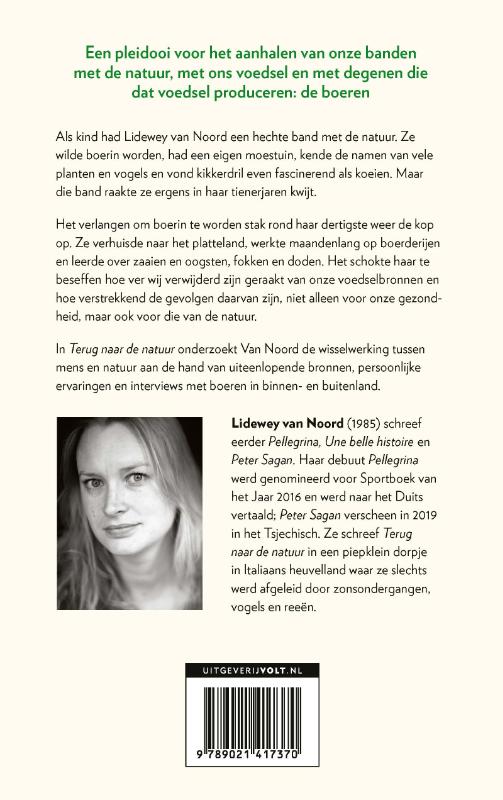 Achterkant van Terug naar de natuur