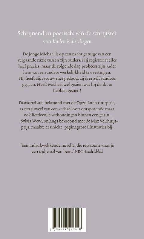 Achterkant van De ochtend valt