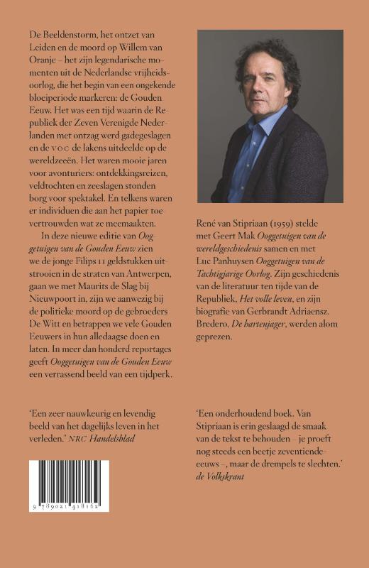 Achterkant van Ooggetuigen van de Gouden Eeuw