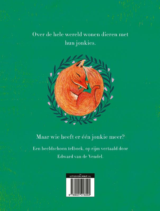 Achterkant van Wie heeft er één jonkie meer?