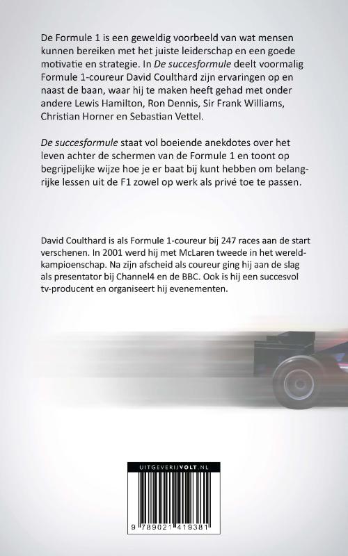 Achterkant van De succesformule