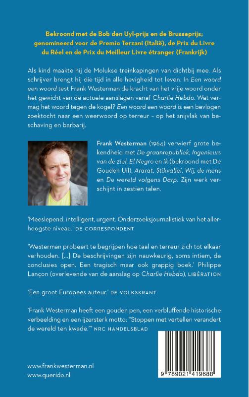 Achterkant van Een woord een woord