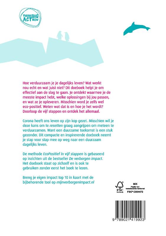 Achterkant van EcoPositief in vijf stappen