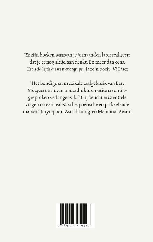 Achterkant van Het is de liefde die we niet begrijpen