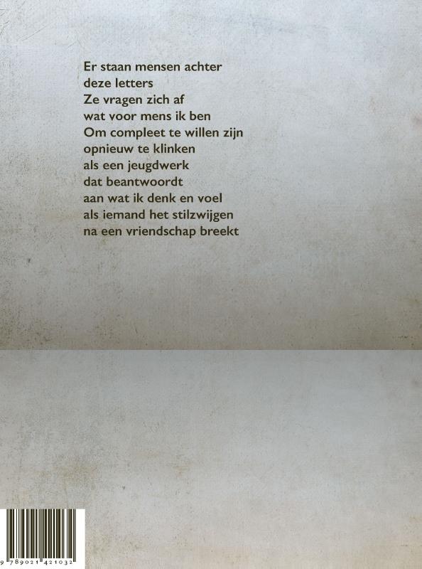 Achterkant van Jouw zwaartekracht mijn veer