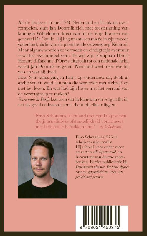 Achterkant van Onze man in Parijs