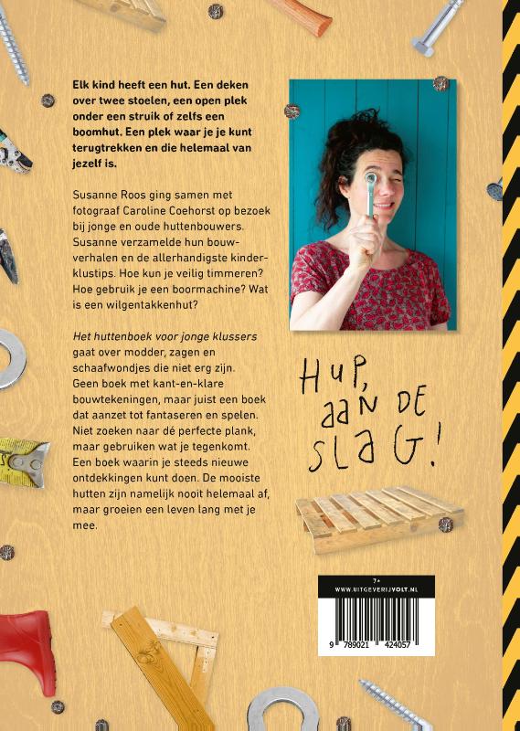 Achterkant van Het huttenboek voor jonge klussers