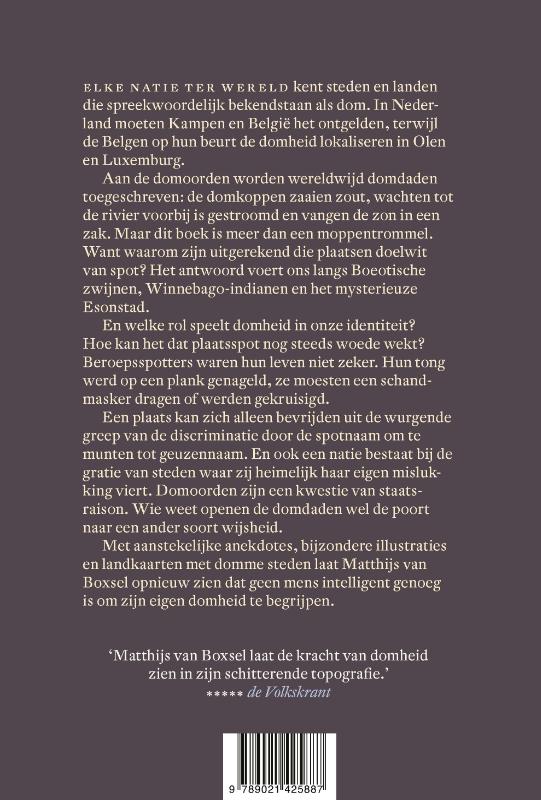 Achterkant van De topografie van de Domheid