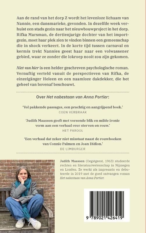 Achterkant van Niet van hier