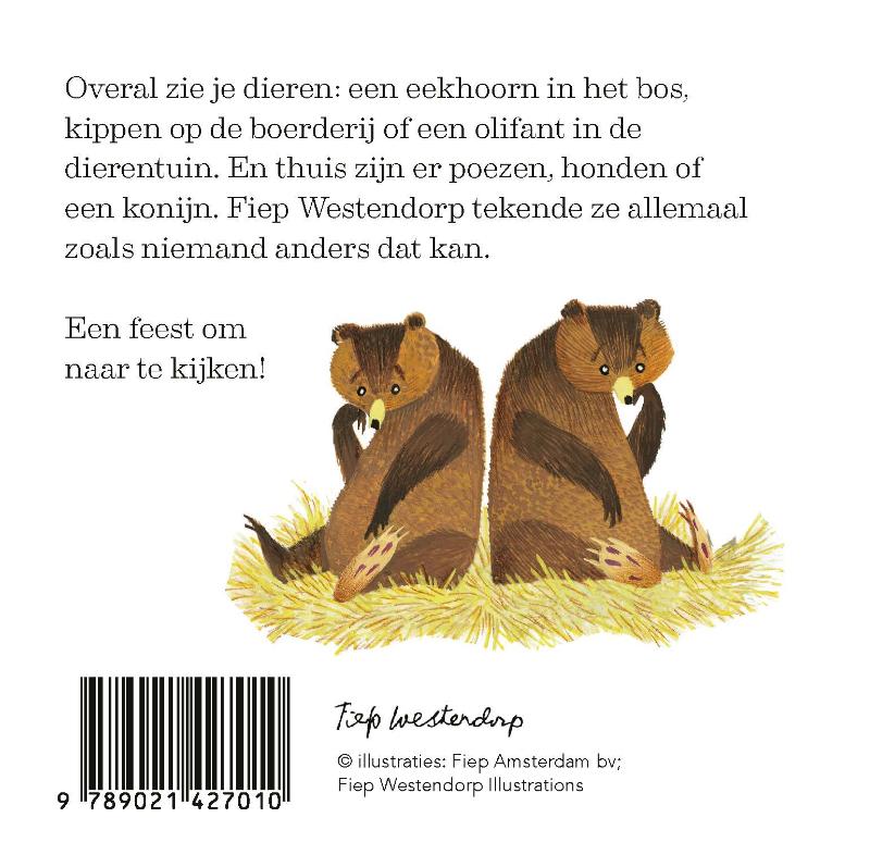 Achterkant van De dieren van Fiep