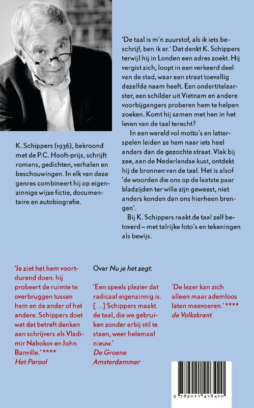 Achterkant van Nu je het zegt