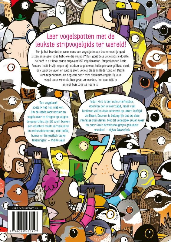 Achterkant van Wie is die vogel?