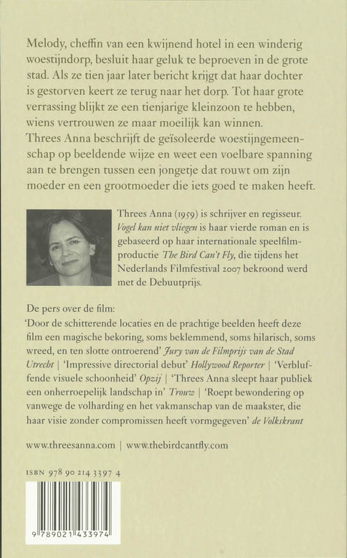 Achterkant van Vogel kan niet vliegen