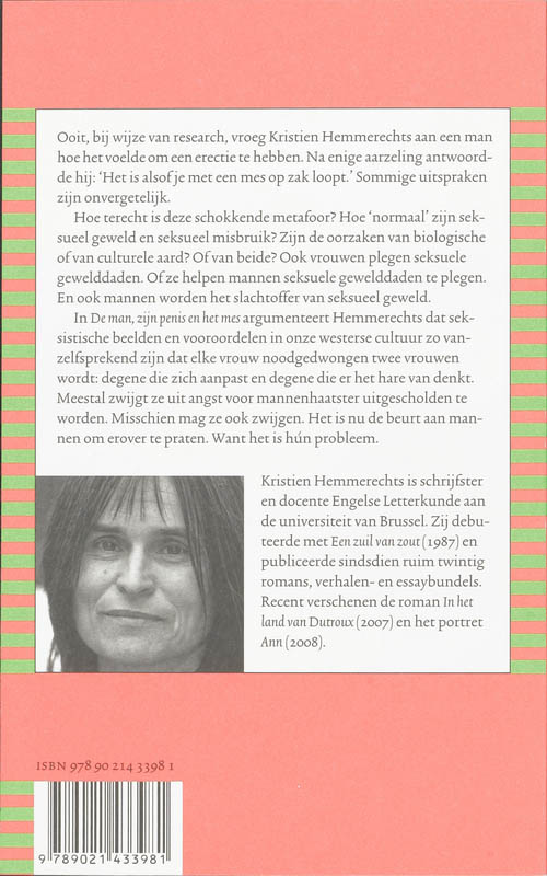 Achterkant van De man, zijn penis en het mes