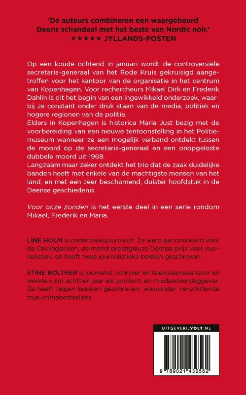 Achterkant van Voor onze zonden