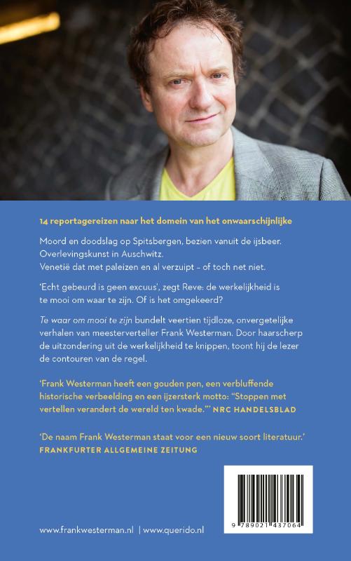 Achterkant van Te waar om mooi te zijn