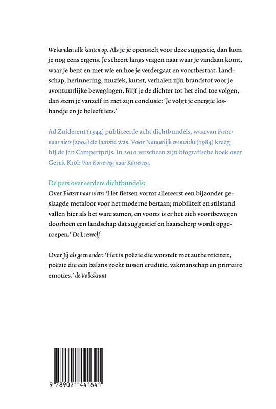 Achterkant van We konden alle kanten op