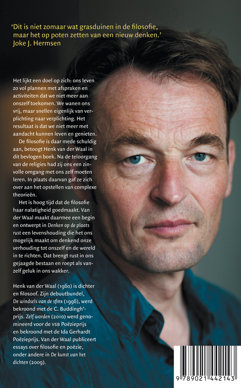 Achterkant van Denken op de plaats rust