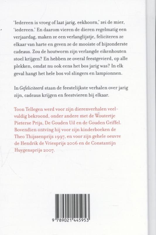Achterkant van Gefeliciteerd