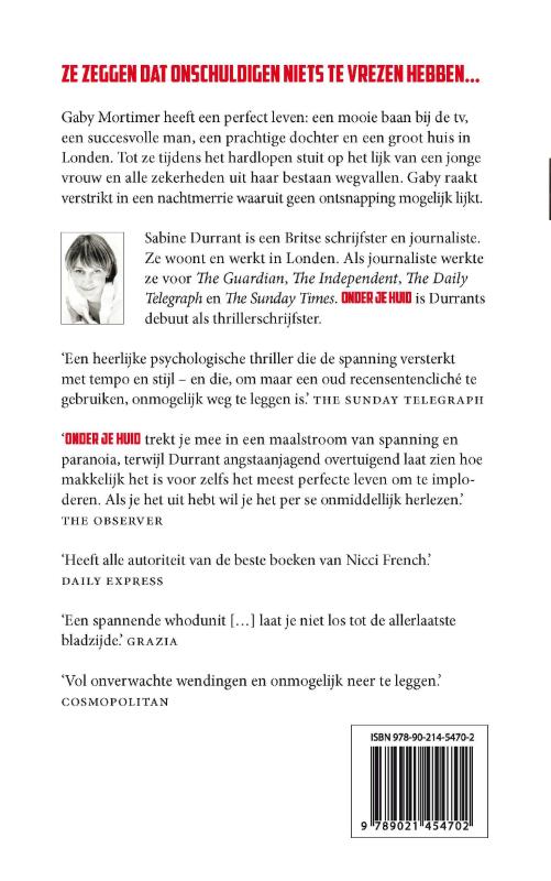 Achterkant van Onder je huid