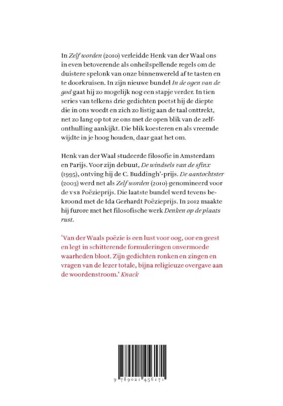 Achterkant van In de ogen van de god
