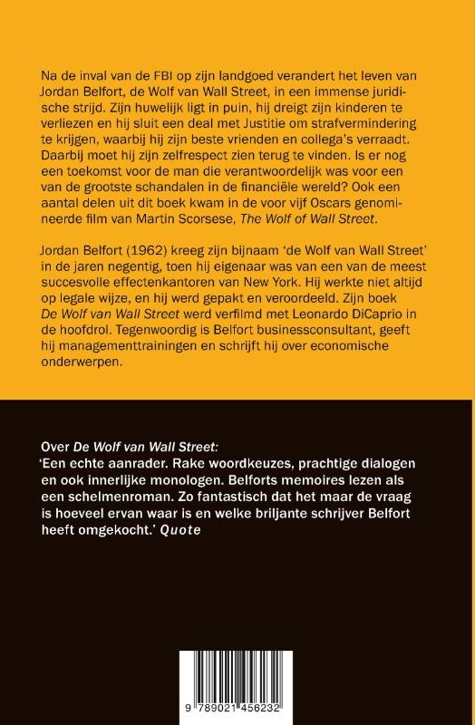 Achterkant van De wolf van Wall Street gevangen