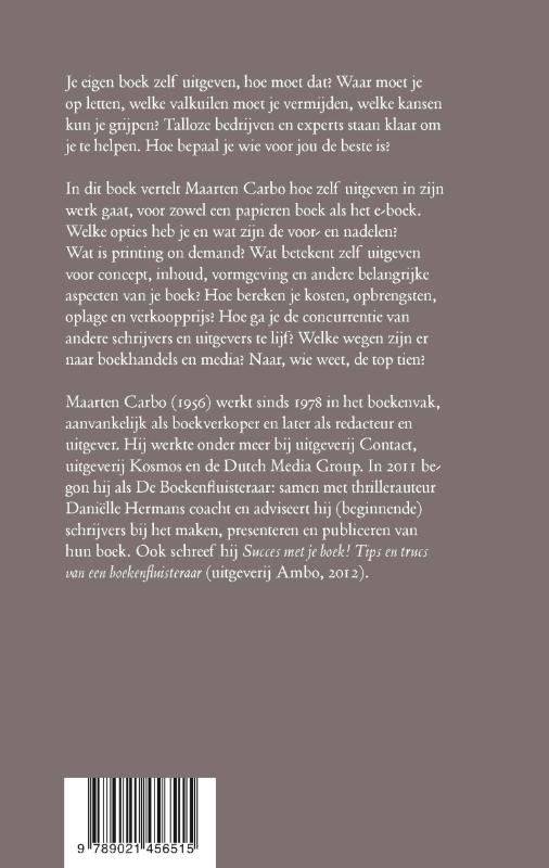 Achterkant van Zelf uitgeven