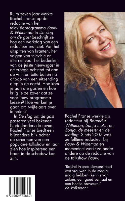 Achterkant van De slag om de gast