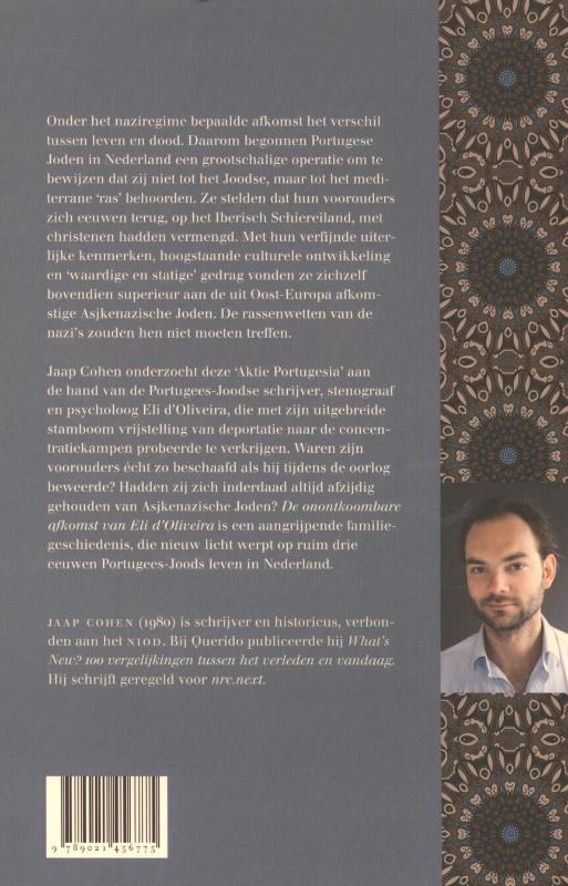Achterkant van De onontkoombare afkomst van Eli d'Oliveira