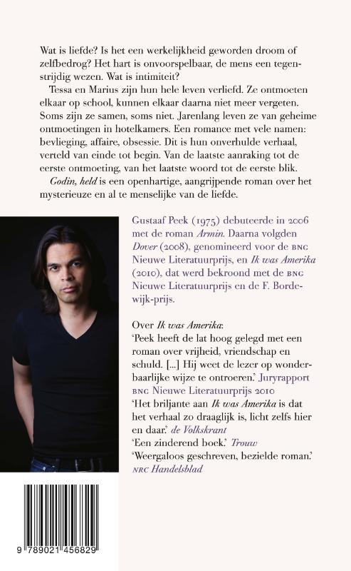 Achterkant van Godin, held